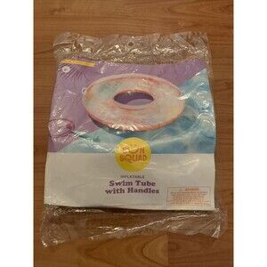 Sun Squad Inflatable Swim Tube Water Float With Handles Multi-Color